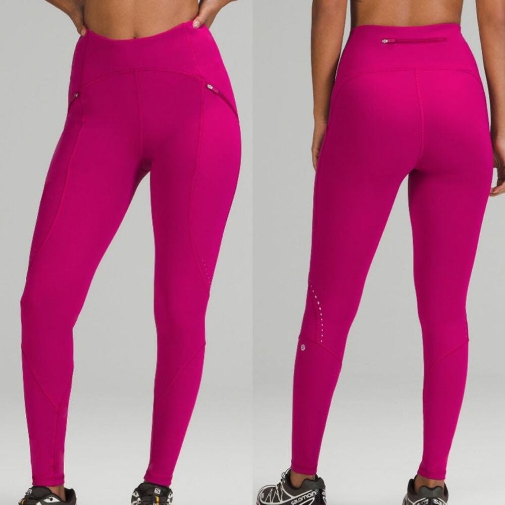 NWT Lululemon Rain Repellent HR Run Tight 28" WLDB Sz 14